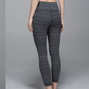 Lululemon High Times Pant *Luxtreme Cyber Stripe Deep Coal Black